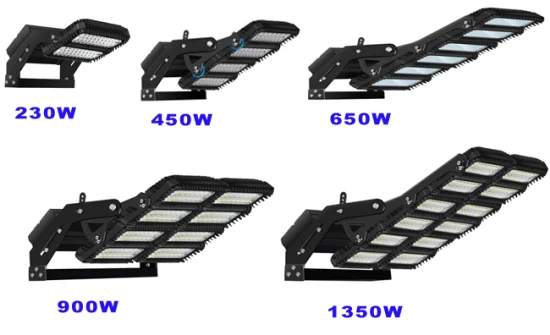 ナロービーム 15° 25° 60° 90° Asy 角度 200W 450W 650W 900W 1350W IP67 防水 LED スタジアムライトスポーツフィールドライトハイマストライト