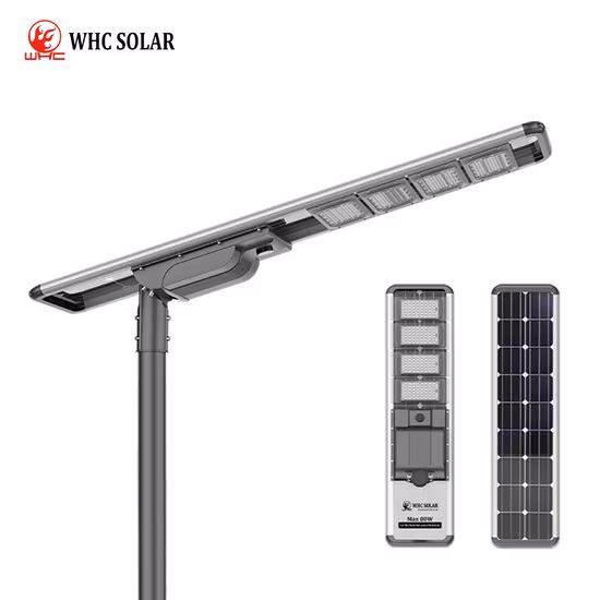 OEM アルミニウム オールインワン ソーラー街路灯 30W 40W 50W 60W 80W 100W 統合型公共 LED 街路灯ガーデンライト モーションセンサー付き 道路照明の割引